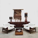 Vintage rare Brazilian lounge chairs Percival Lafer 1960s