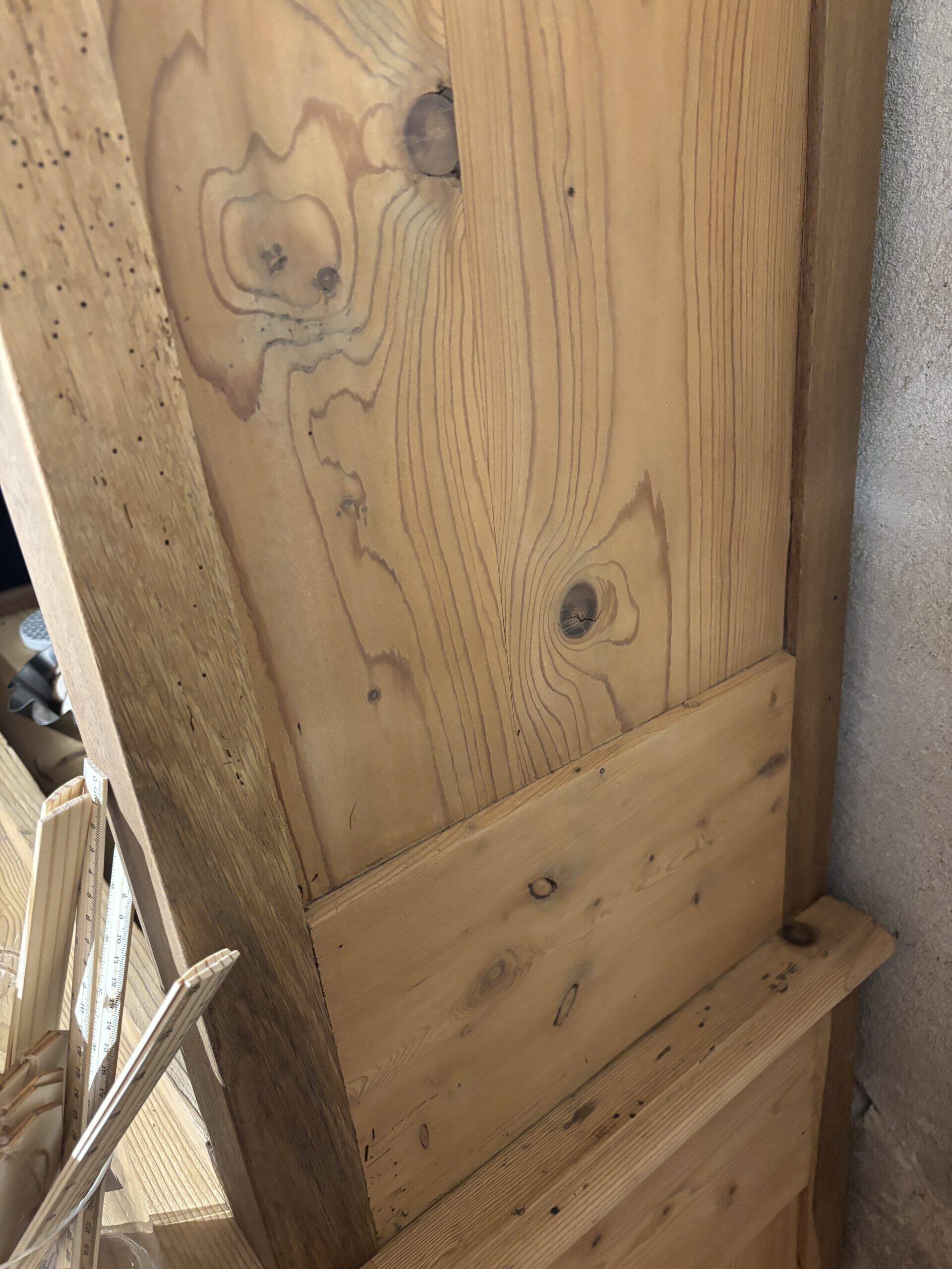 Black and wood farmhouse sideboard