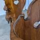 Set of 8 Farmhouse Tyrolean Chair with Heart Cutout Back / 1970s Vintage Di
