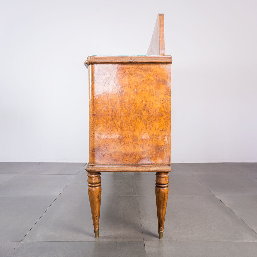 Heath wood buffet and 1950s vintage glass modern antiques