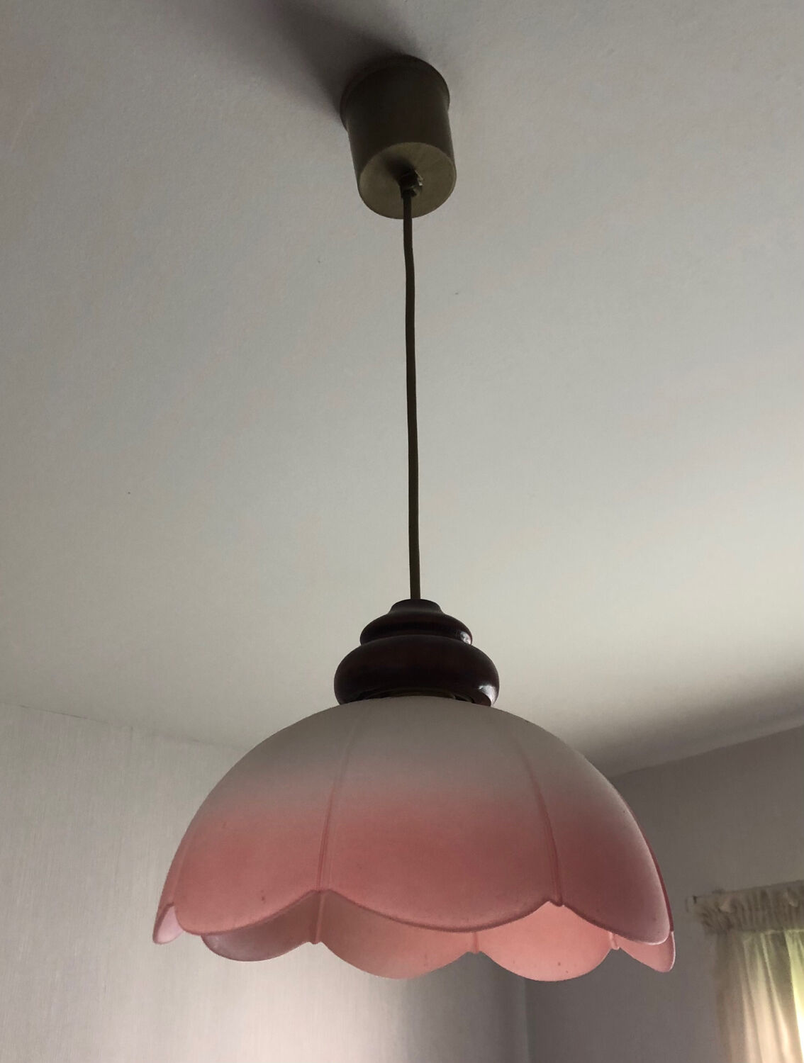Vintage glass pendant light