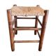 Braided straw stool