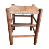 Braided straw stool