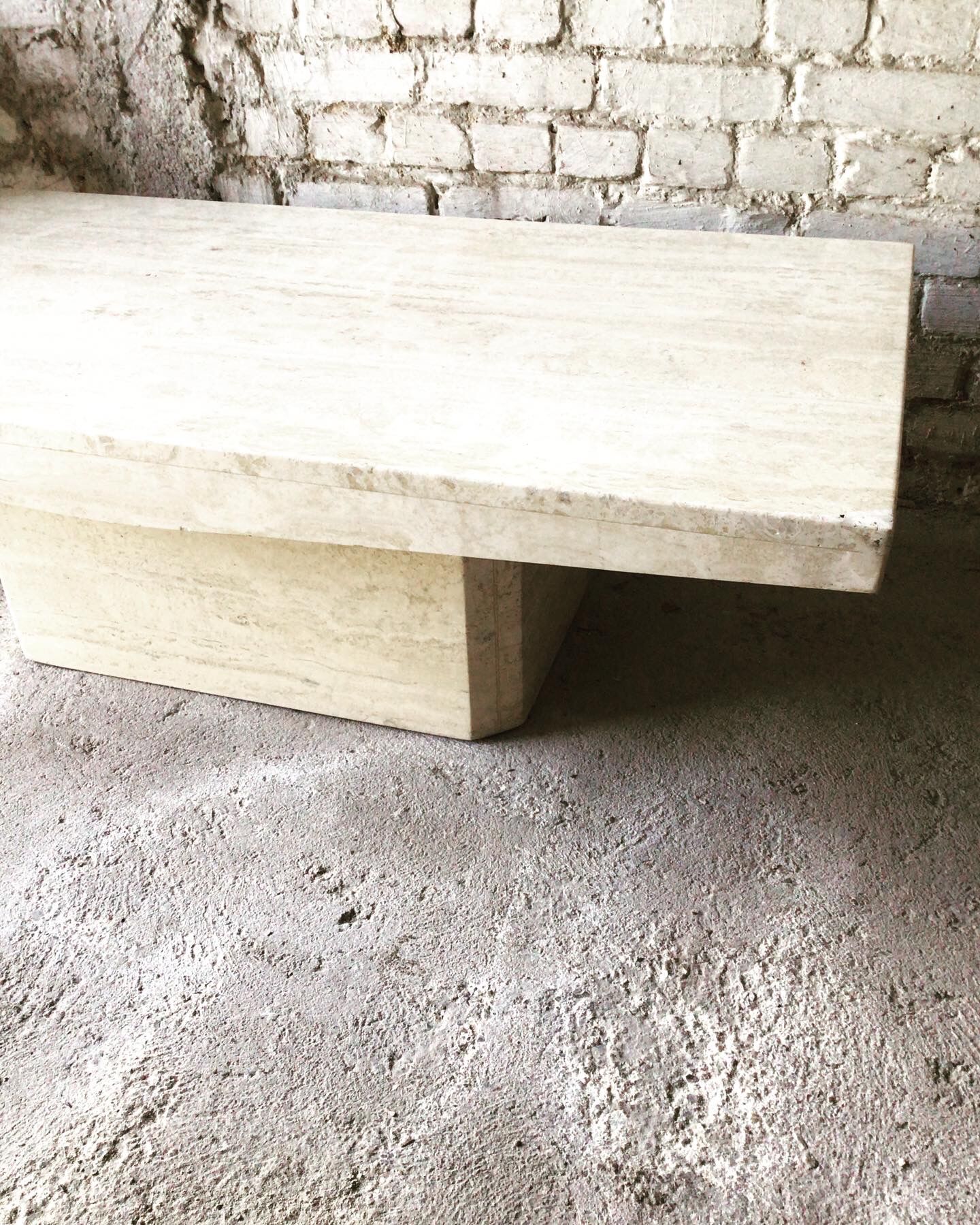 Italian travertine coffee table