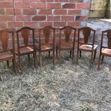 Suite of 6 Art Deco-era chairs