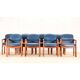 Set of Eight Walnut Armrest Dining Chairs by Gordon Russell, 1960s
