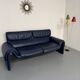 De Sede ds-2011 vintage leather sofa for 2/3 people, 1980s design.