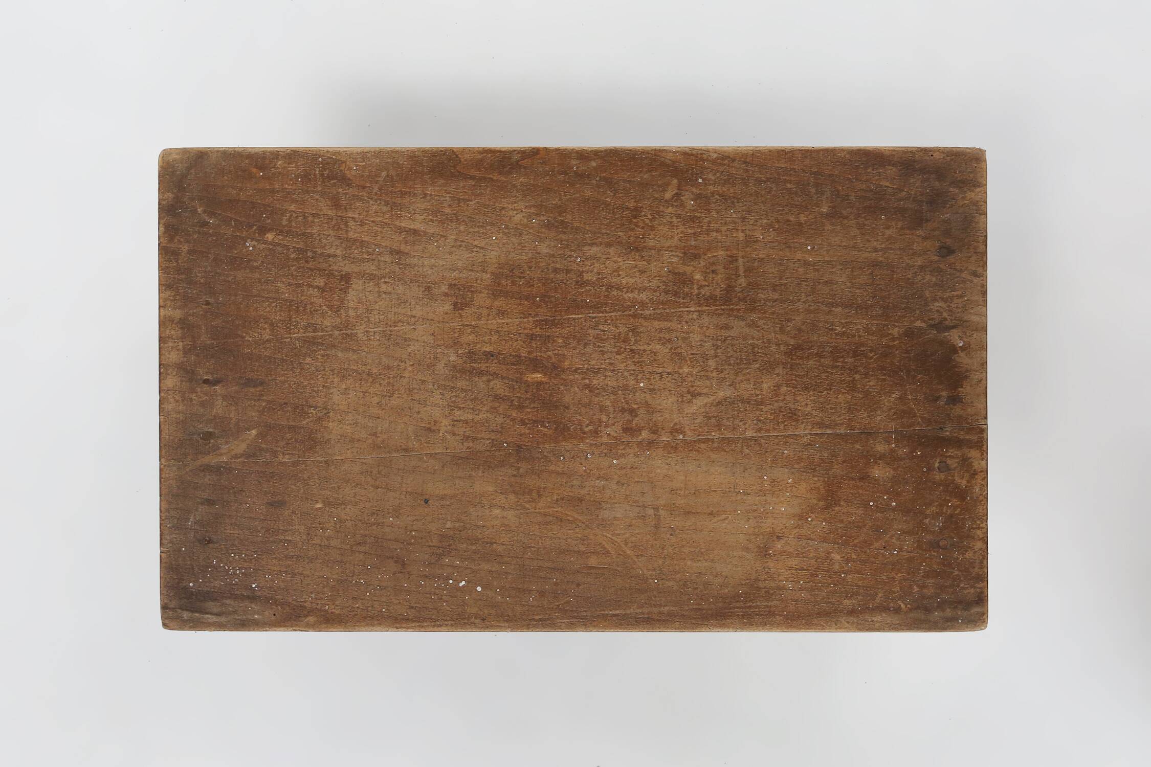 Small rustic wooden stool with curved base, France ca. 1900