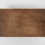 Small rustic wooden stool with curved base, France ca. 1900