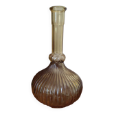 Italian vase in pressed amber glass