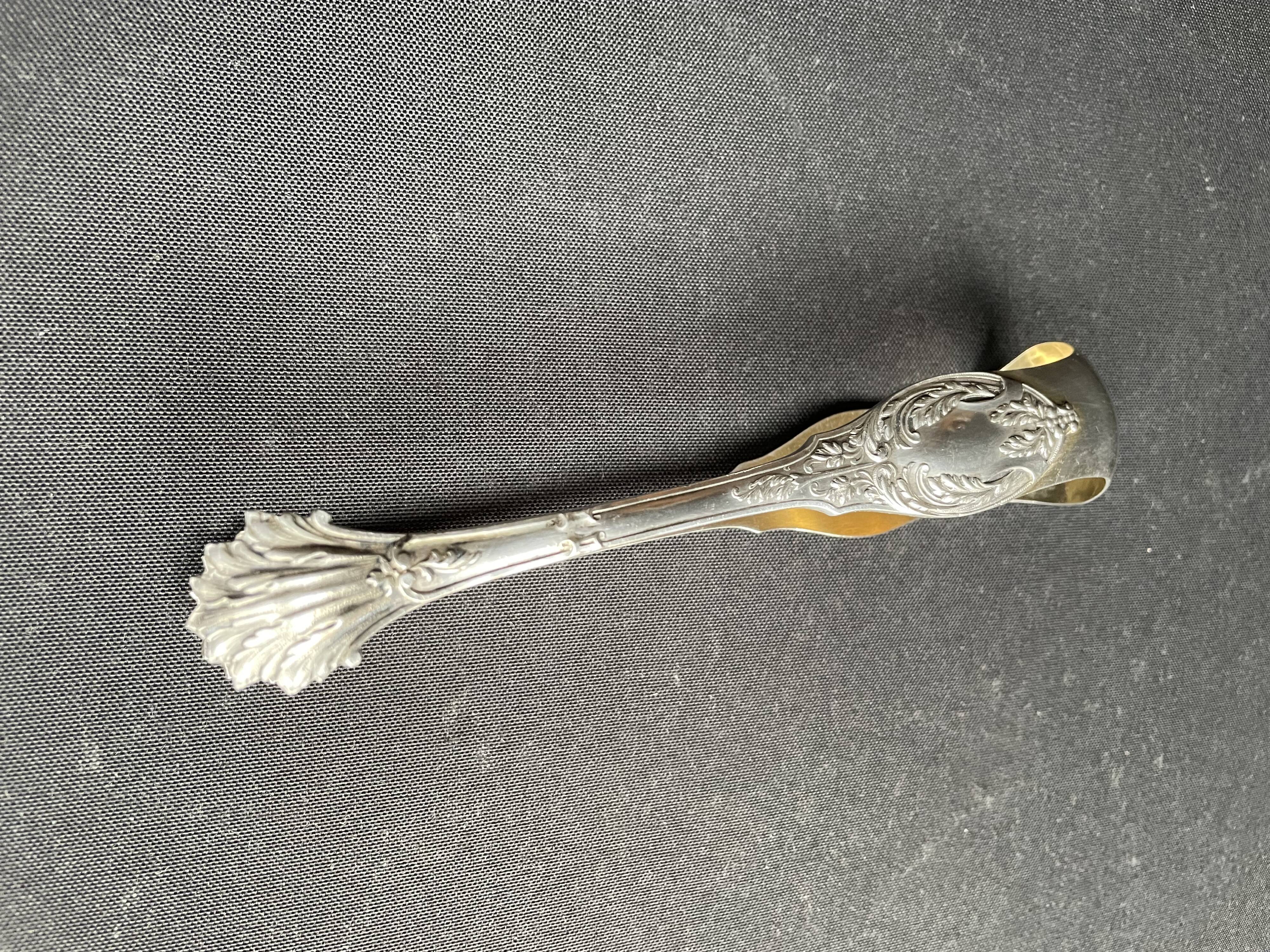 Silver sugar tongs 950/1000th of 51.20 g