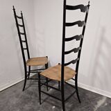 Chaises échelle Paolo Buffa pour Chiavari, Italie années 1950