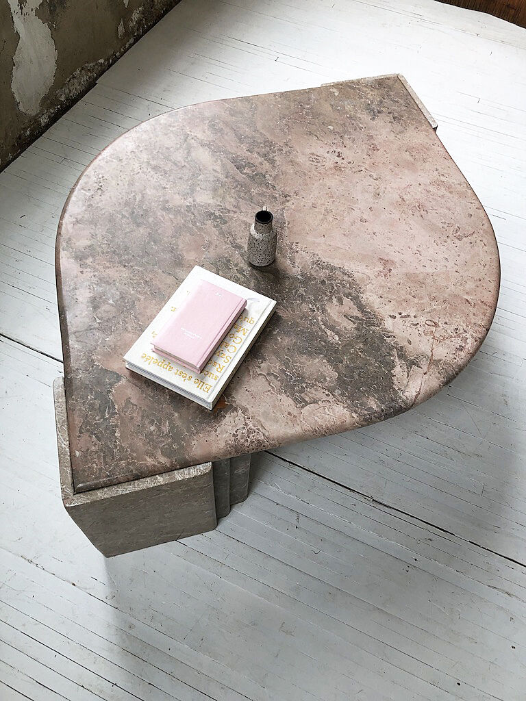 Roche Bobois pink marble table