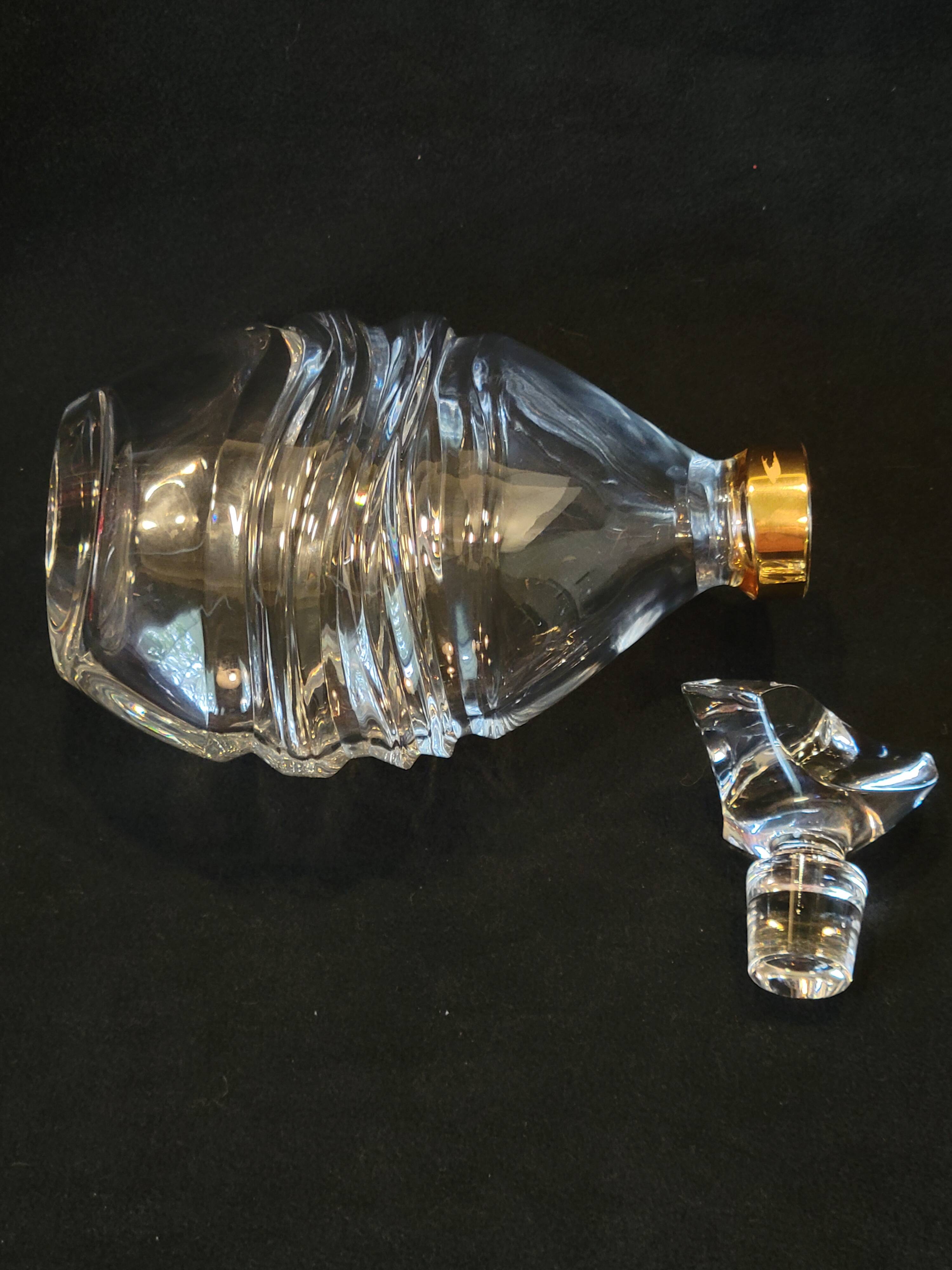 Baccarat Crystal Carafe For Cognac J&F Martell 75 Cl