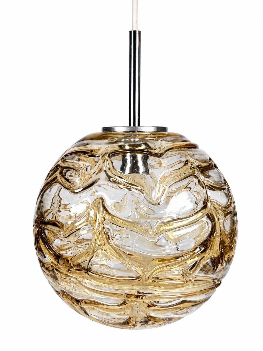 1960s 1970s Globe Hanging Lamp Pendant Lamp by Doria Leuchten Germany