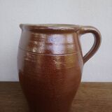 large enamelled stoneware pitcher
