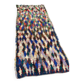 Berber rug Boucherouite, unique handcrafted piece