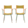 Boomerang chair attr. to Carlo De Carli, set of 2, Italy 1950s