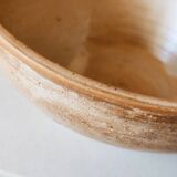 Hand-turned stoneware salad bowl