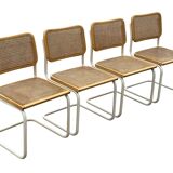 Set of 4 Cesca b32 model chairs in by Marcel Breuer Design