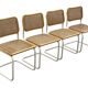 Suite de 4 chaises modèle Cesca b32 par Marcel Breuer Design