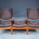 Fauteuils et repose-pied danois par Kristian Vedel