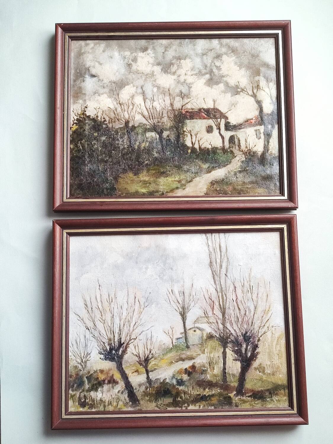 Paire de peintures à l'huile