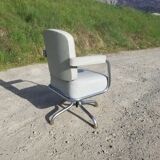Old light grey pullman swivel office chair