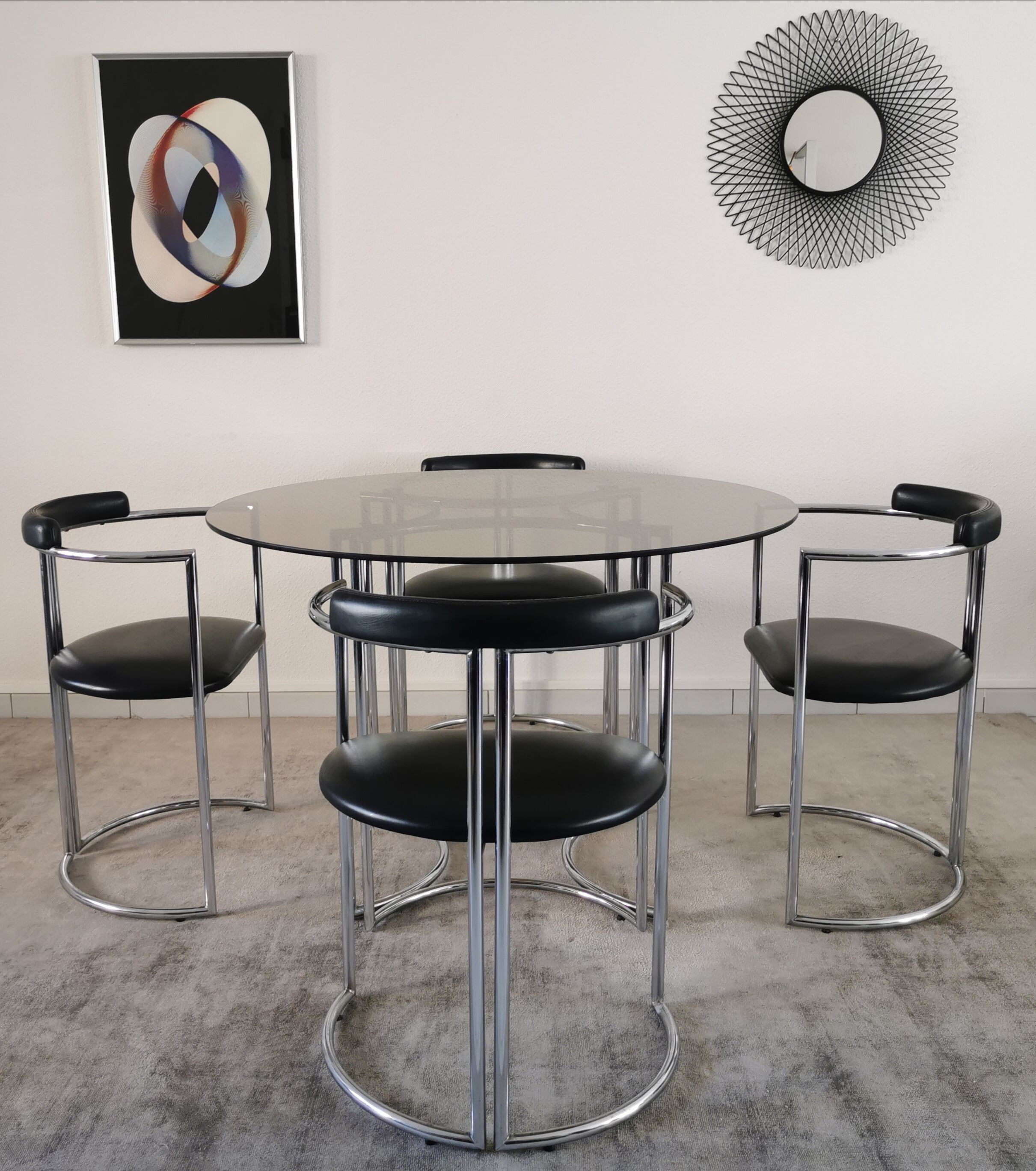 Bauhaus-style dining set from the 70s