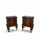 art deco walnut serpentine nightstands, 1920s