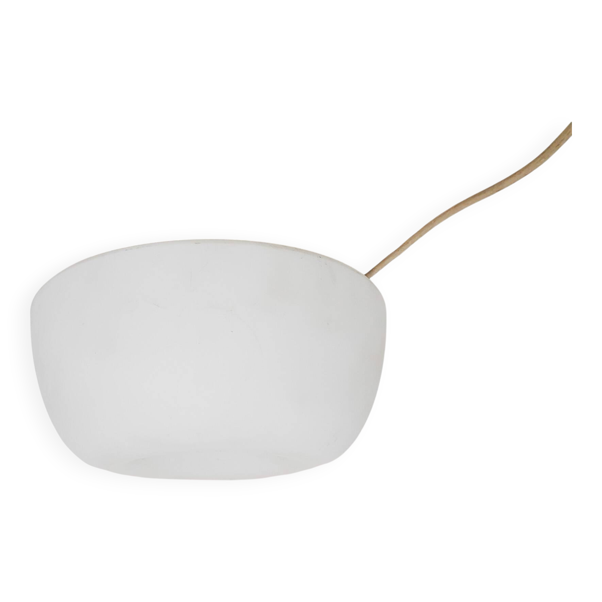 Milk glass ceiling or wall light by Glasshutte Limburg, Germany 1970's