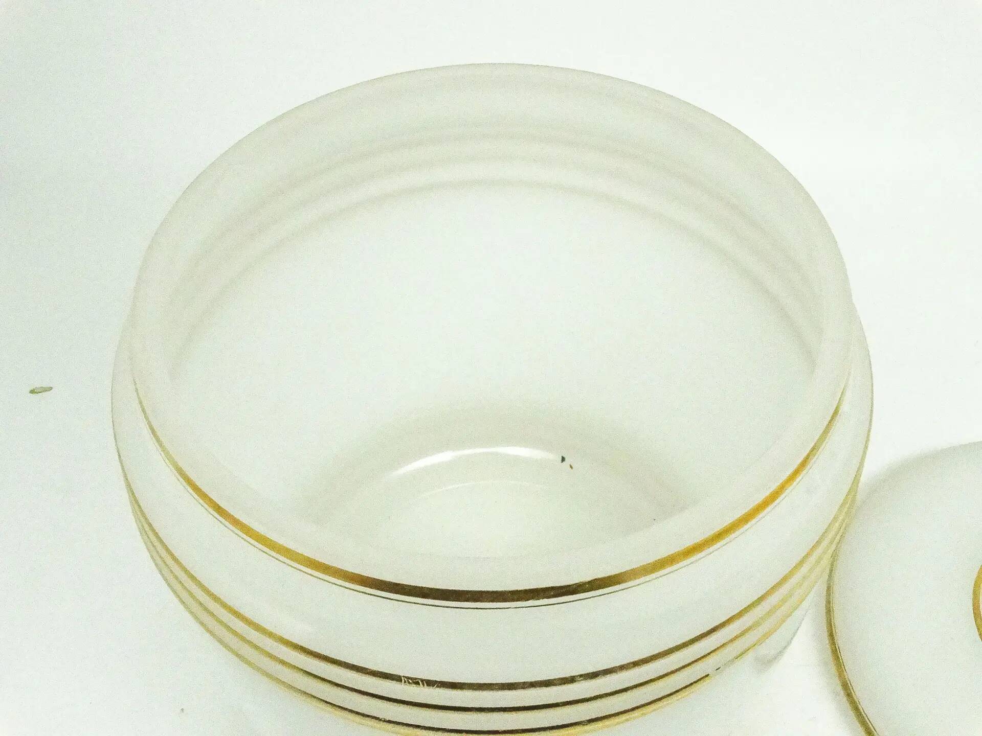 Punch bowl, Art Deco, glass, Bohemia, Czech Republic, 1930s