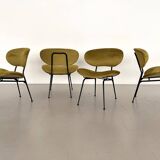 Italian Reupholstered Lounge Chairs, Set of 4pcs.
