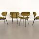 Chaises longues italiennes rembourrées, ensemble de 4 pièces.