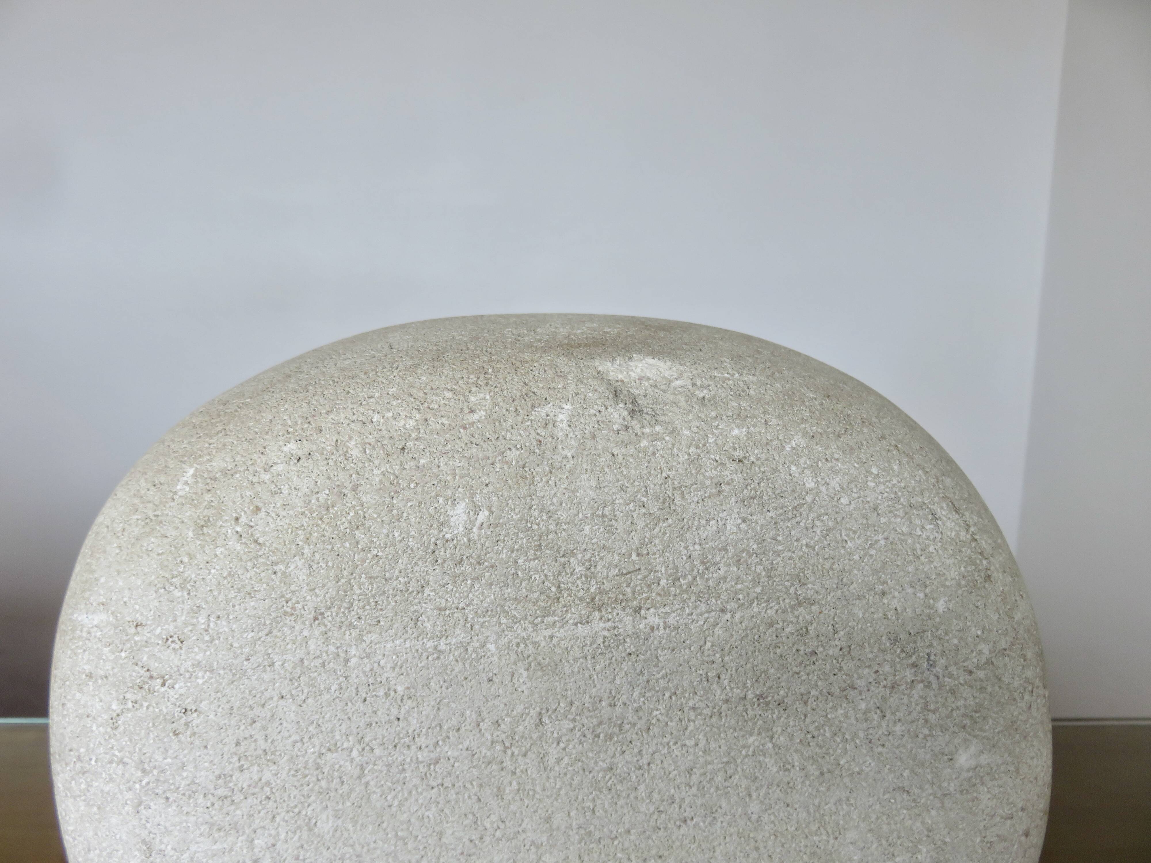 Stone sculpture lamp by Arsène Galisson, signed, 1980