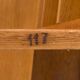 Scandinavian mid century oak wall unit with backlit, Denmark 1970s