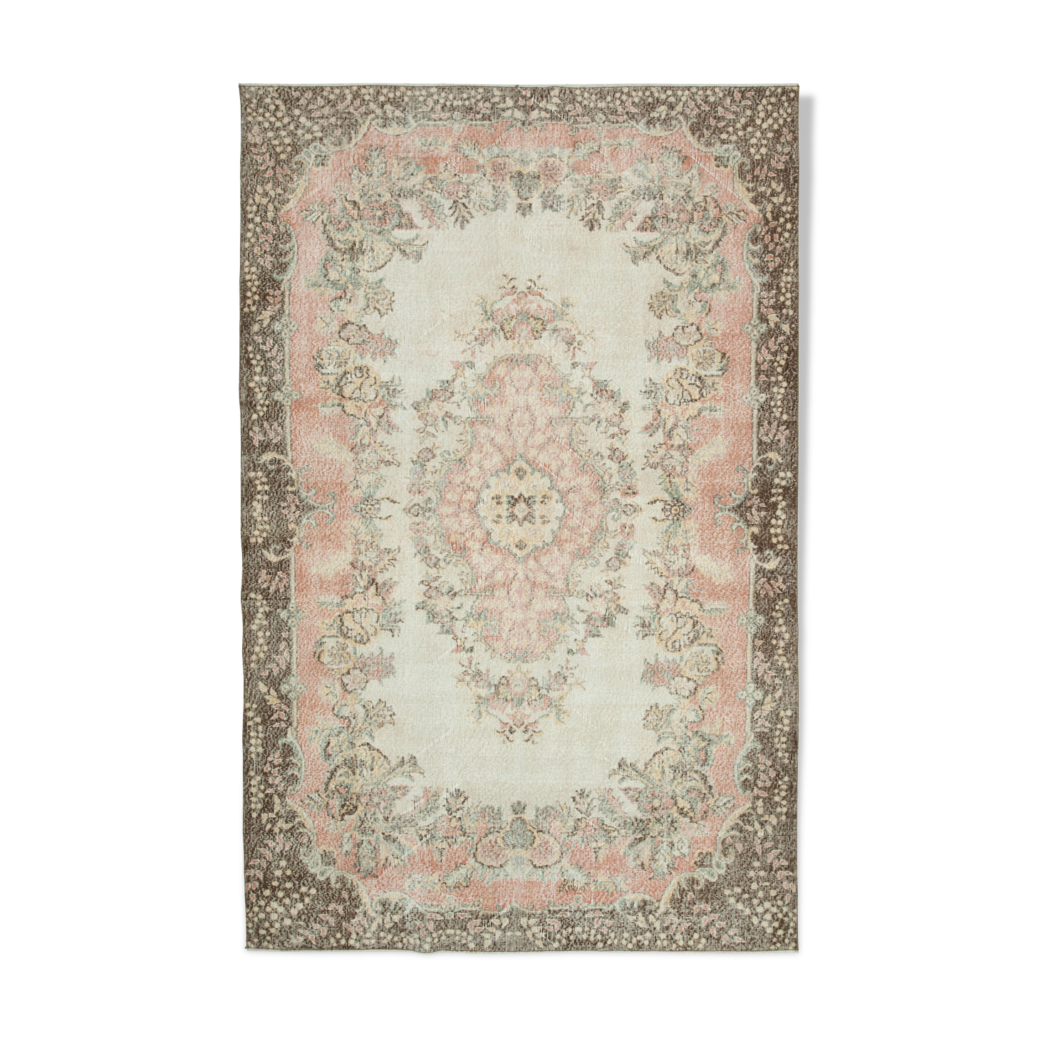 Handmade Decorative Oriental Beige Carpet 193 cm x 302 cm - 25049