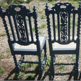 Neo-Renaissance carved chairs Henry II