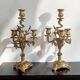Paire de candélabres en bronze doré – Style Louis XV – Époque XIXÈME