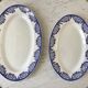 Duo of dishes Terre de Fer Sarreguemines model "Capri" Casino early twentieth century