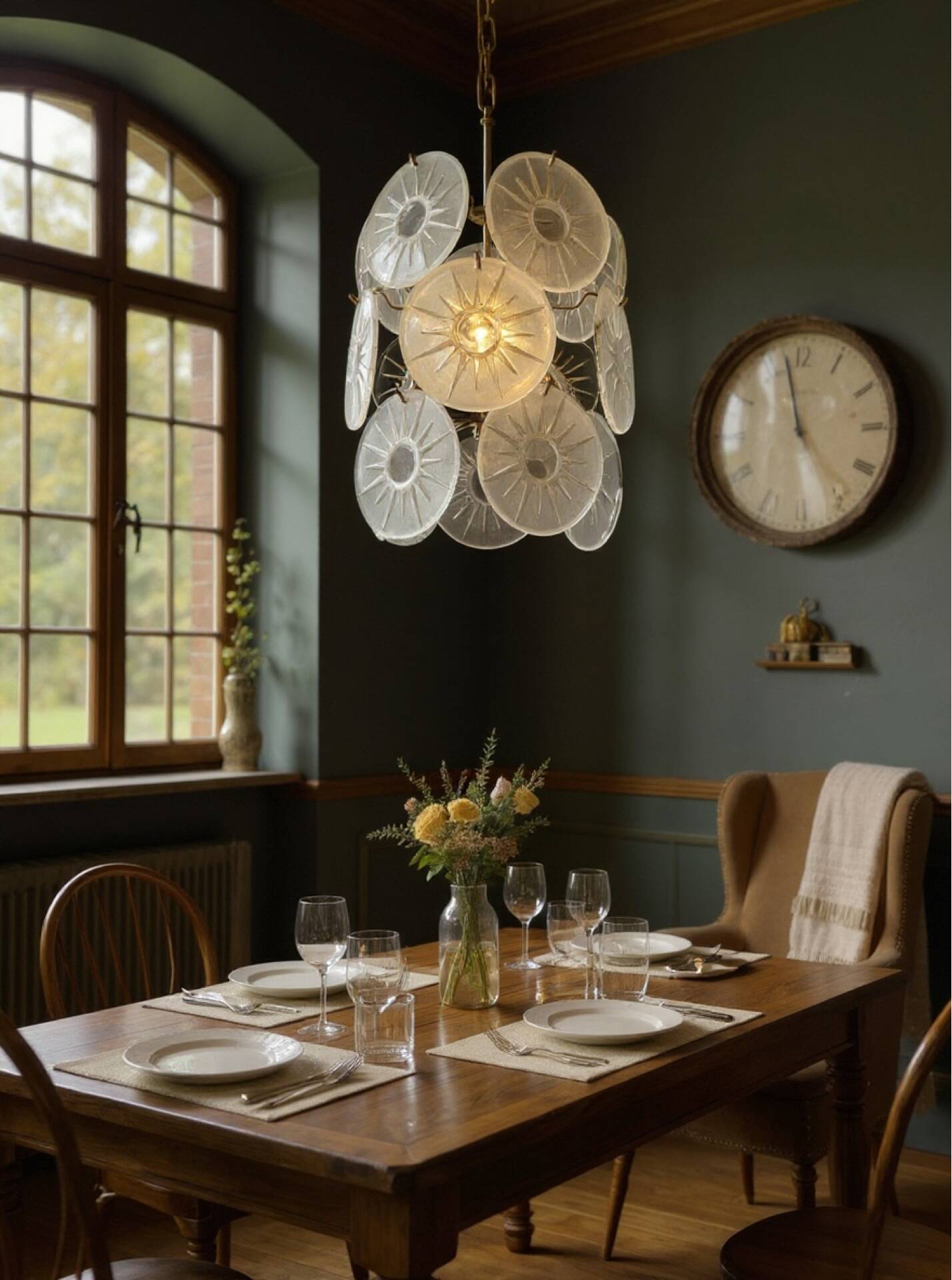 Chandelier en verre de Murano des années 1970