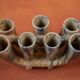 Art Nouveau flower pot in flamed stoneware by Charles Greber