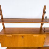 Système mural en teck par Sven Ellekaer pour Albert Hansen, années 1960