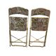 Chaises pliantes motif floral