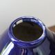 Art Deco vase in midnight blue glazed ceramic
