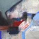 Jozef Mees, Lyrical Abstract Oil on Panel 1978