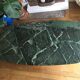 Table basse en marbre vert et acier