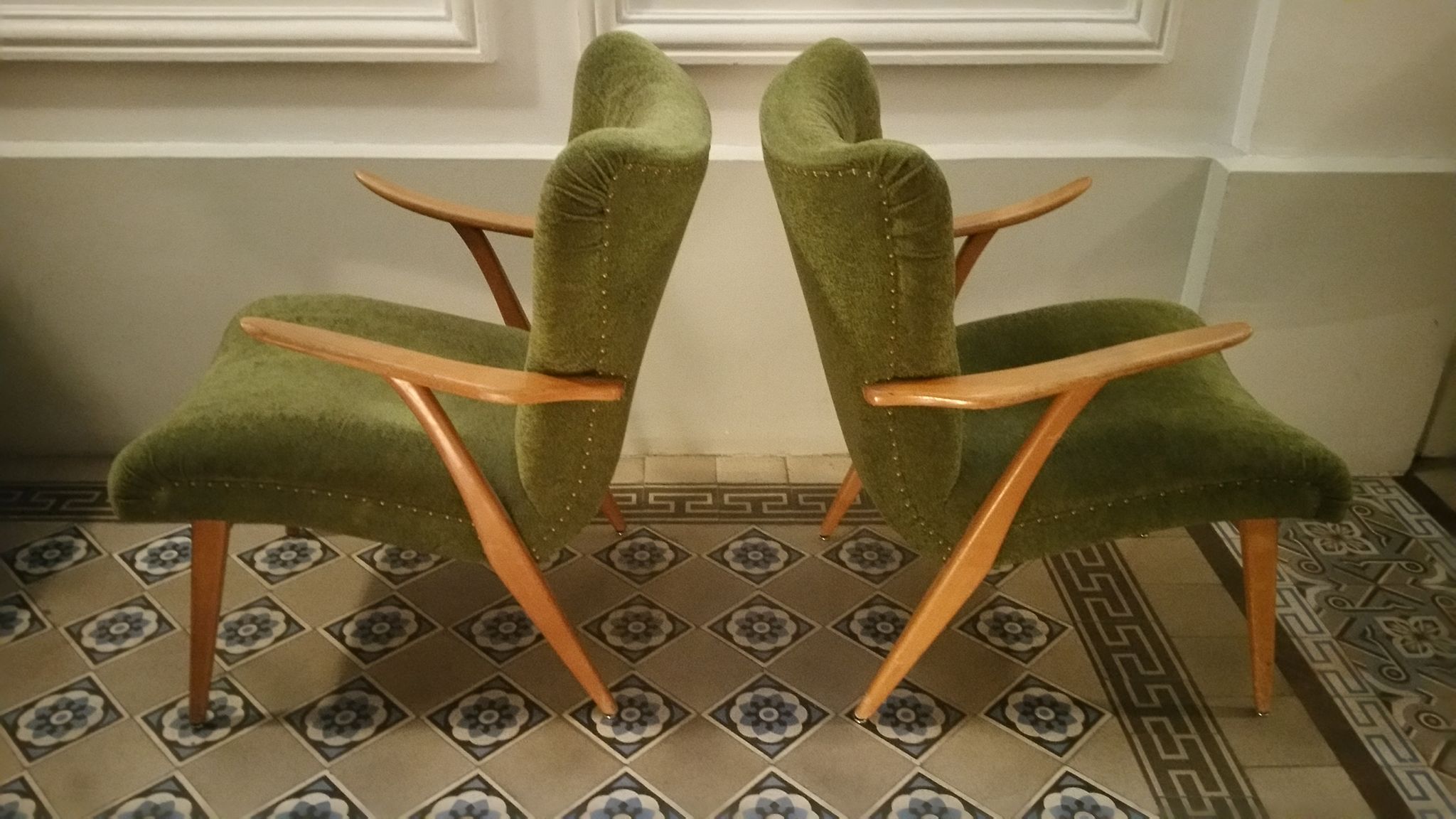 Scandinavian Wing Chair 50s 60s