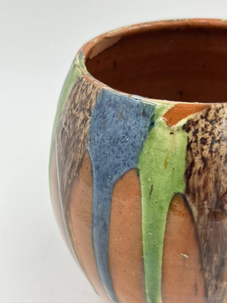 Set of 4 Flemish art nouveau stoneware