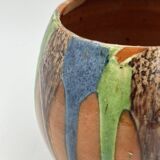 Set of 4 Flemish art nouveau stoneware